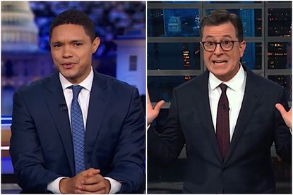 Trevor Noah and Stephen Colbert mock Trump