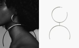Left, ‘Bridge’ earpiece, silver. Right, ‘Swivel’ earpiece, silver