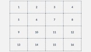 a grid with numbers 1-16 in it