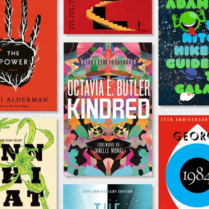 a collage of book covers of the best sci-fi novels of all time