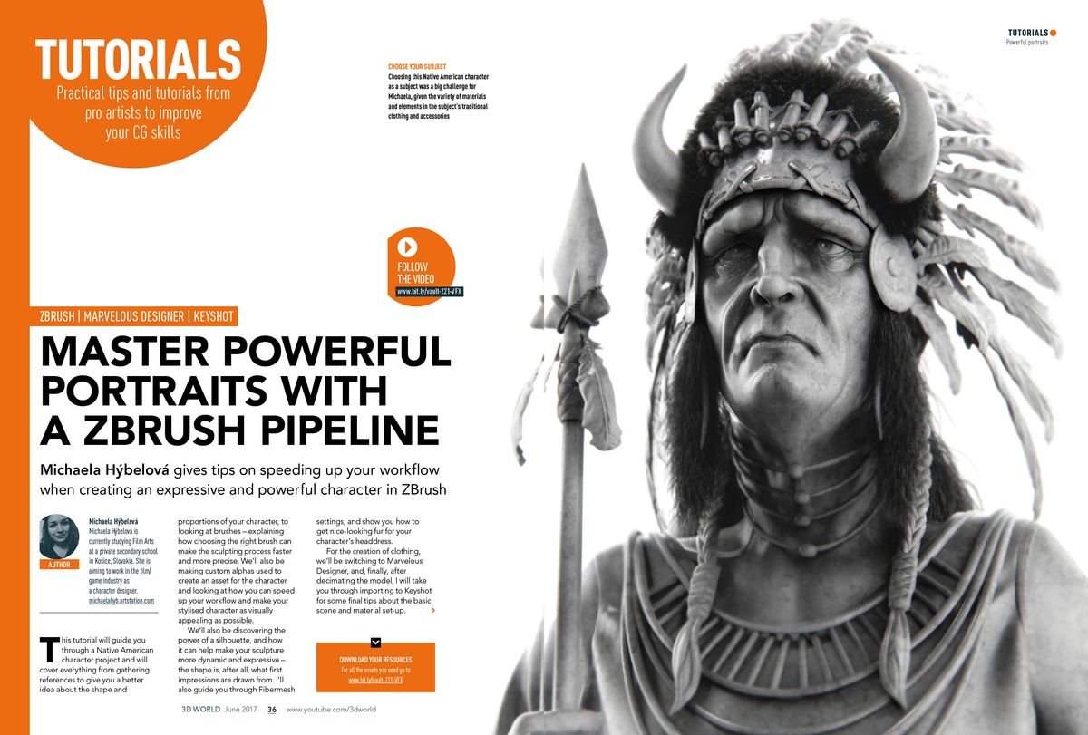 Master powerful portraits using ZBrush