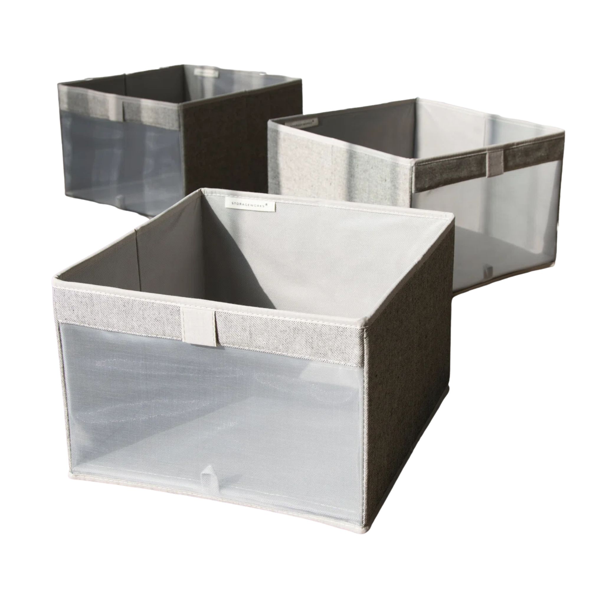 Rebrilliant grey Fabric Decorative Bins