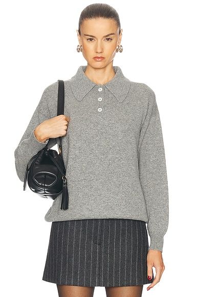 Edith Plain Polo Sweater
