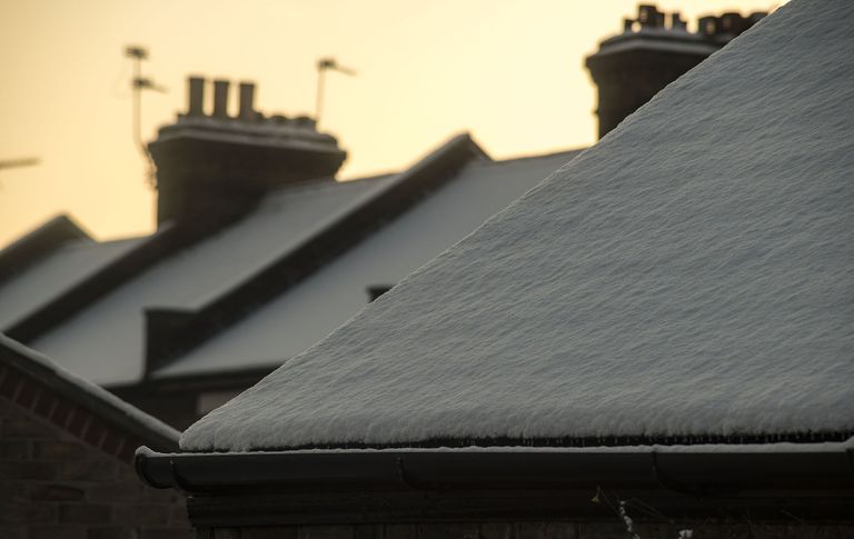 police warning roof snow