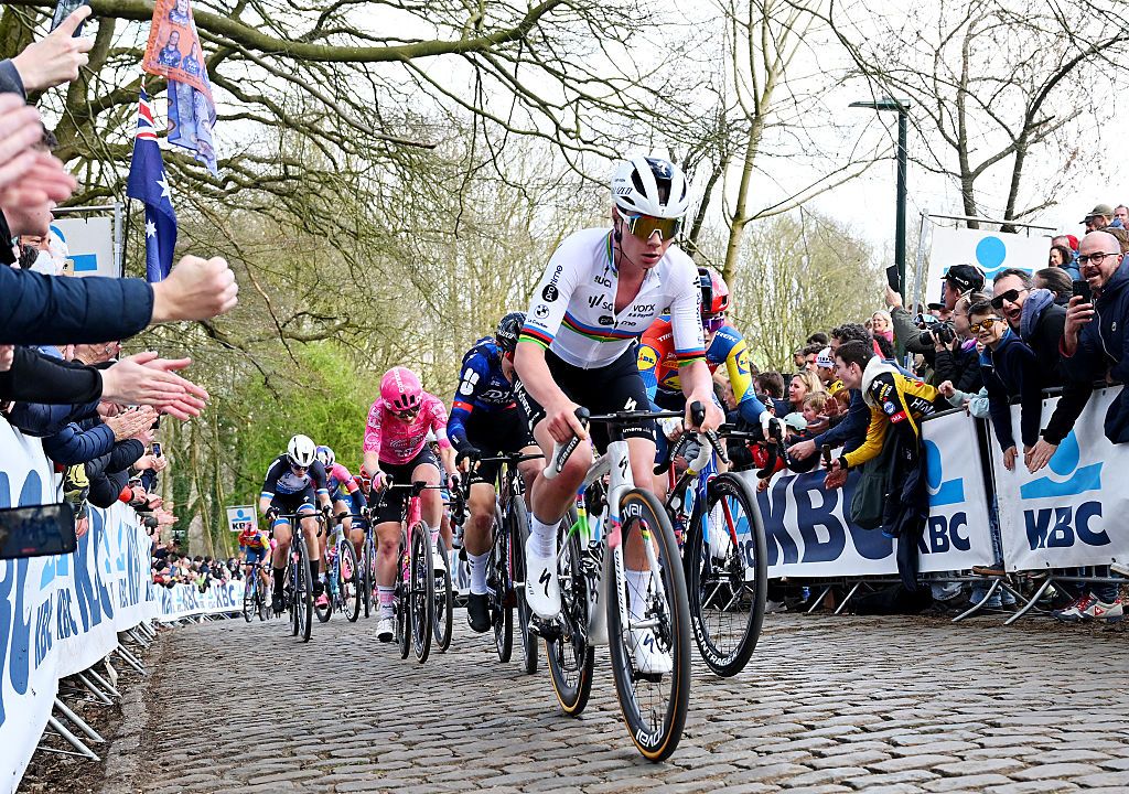 WEVELGEM BELGIUM MARCH 30 Lotte Kopecky of Belgium and Team SD Worx Protime competes during the 14th GentWevelgem in Flanders Fields 2025 Womens Elite a 1689km one day race from Ypres to Wevelgem UCIWWT on March 30 2025 in Wevelgem Belgium Photo by Luc ClaessenGetty Images