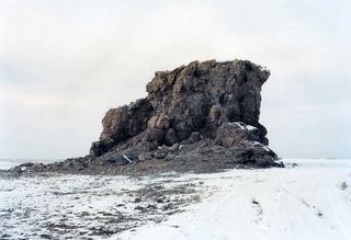 Victoria Sambunaris, Untitled (Black Rock). South End, Great Salt Lake,