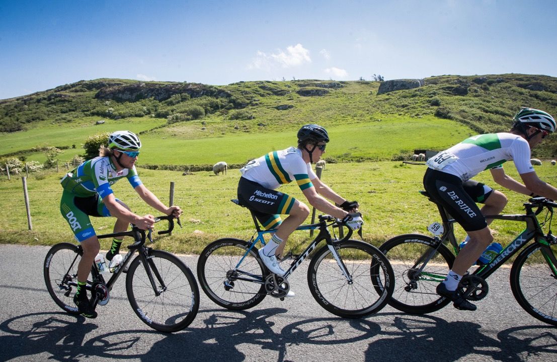Cameron Meyer (Australia) in the breakaway