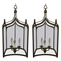 Vaughan Regency Square Arched Black Iron Lighting, from 1st Dibs
