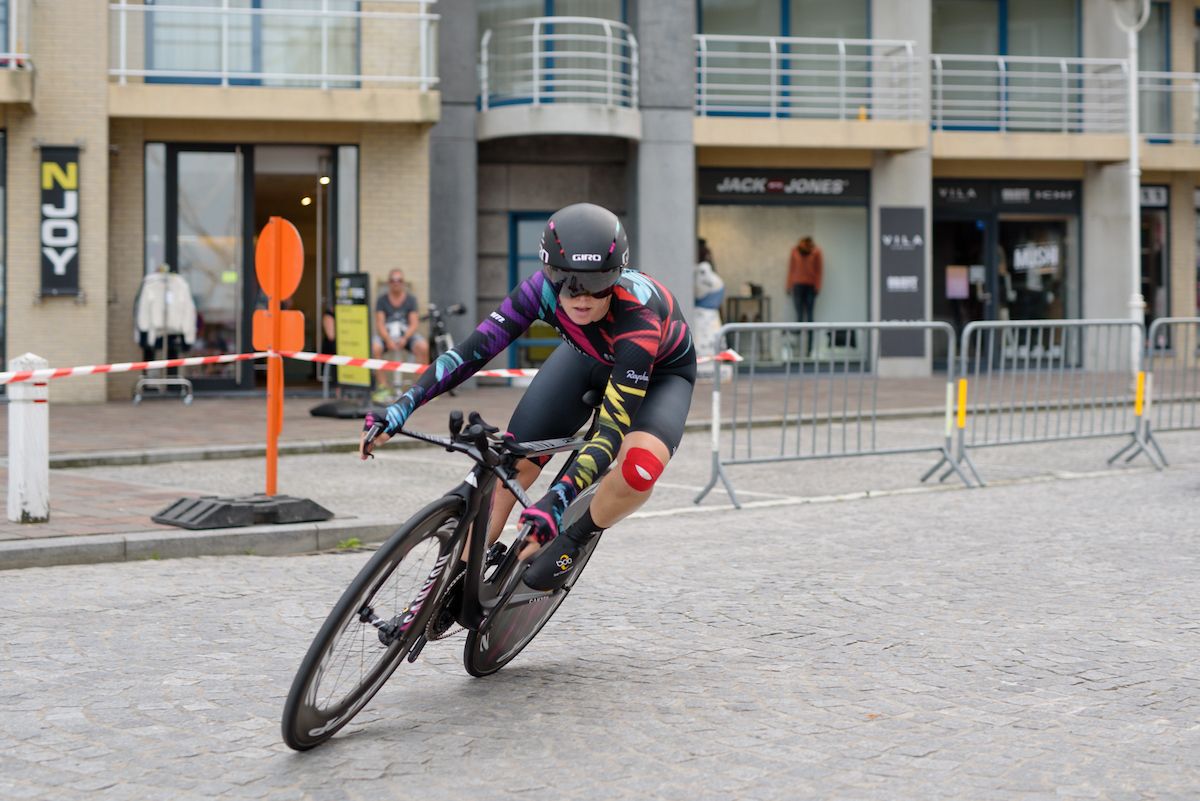 Tiffany Cromwell (CANYON//SRAM Racing) at the 4.4 km Prologue of the Lotto Belgium Tour