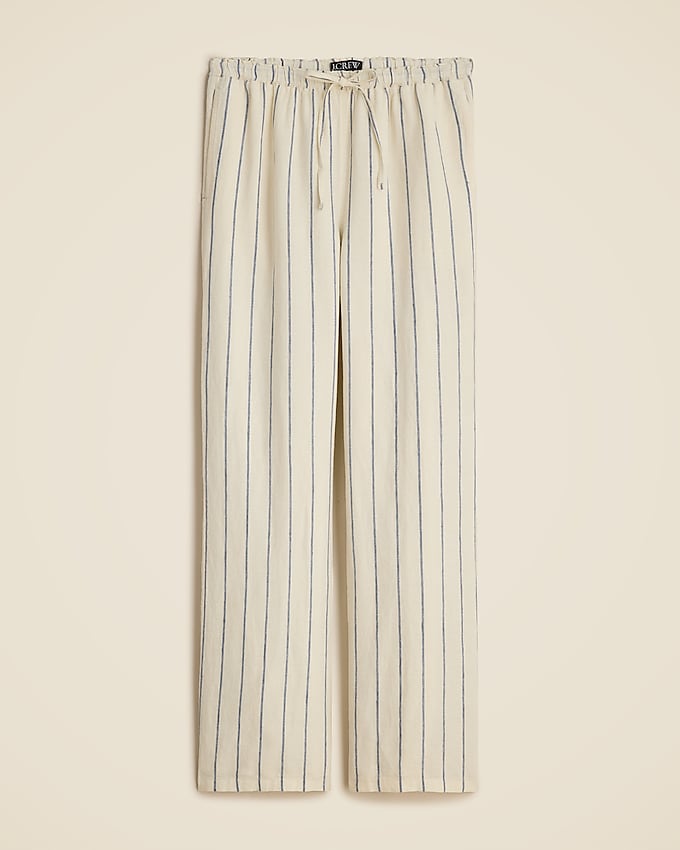 New Soleil Pant in Striped Linen