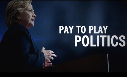 The latest ad from Donald Trump questions Hillary Clinton and her money. 