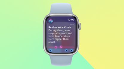 Apple Watch showing the Vitals app