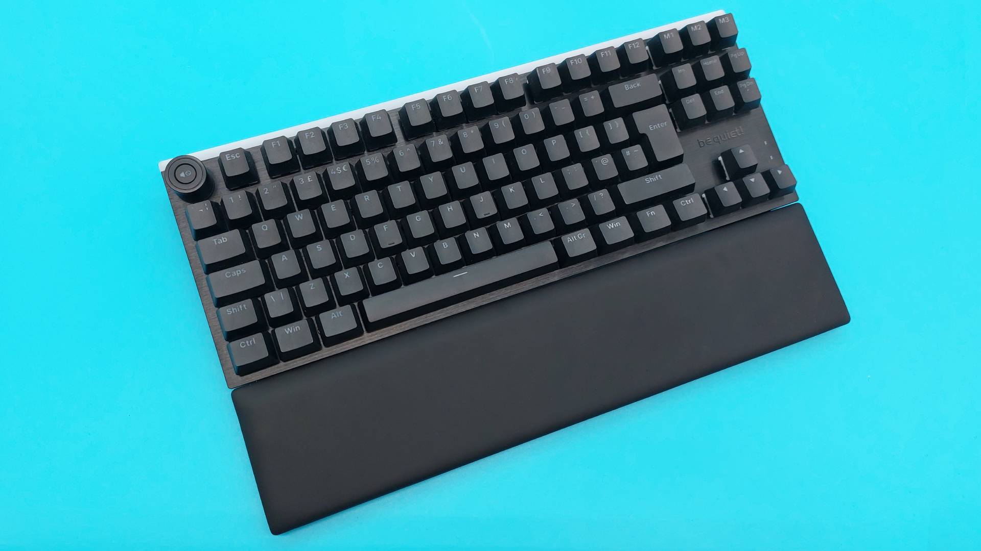 The Be Quiet Light Mount TKL wired mechanical gaming keyboard seen from various angles.