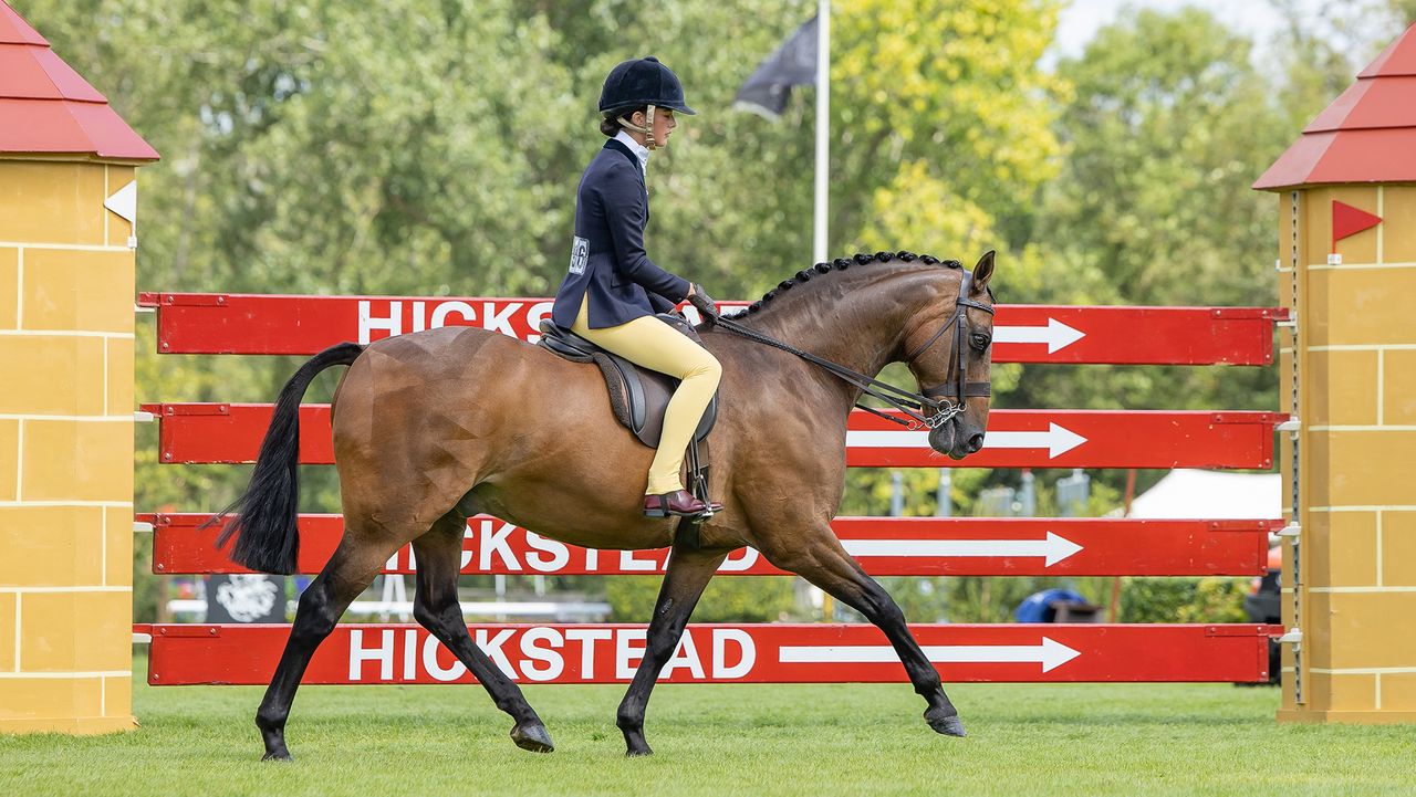 Champion. Isla Smith and SUTTON GRANGE FANCY THAT in The Supreme Products Supreme Pony Championship at The Agria Royal International Horse Show, The All England Jumping Course, Hickstead, Sussex, UK. July 26th 2026