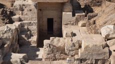 Ruins of a structure in the desert