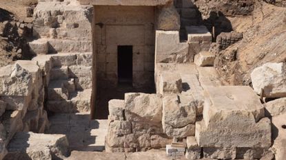 Ruins of a structure in the desert