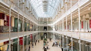 An interior shot of the National Museum of Scotland in Edinburgh, Scotland