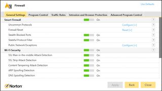 Norton Smart Firewall General Settings