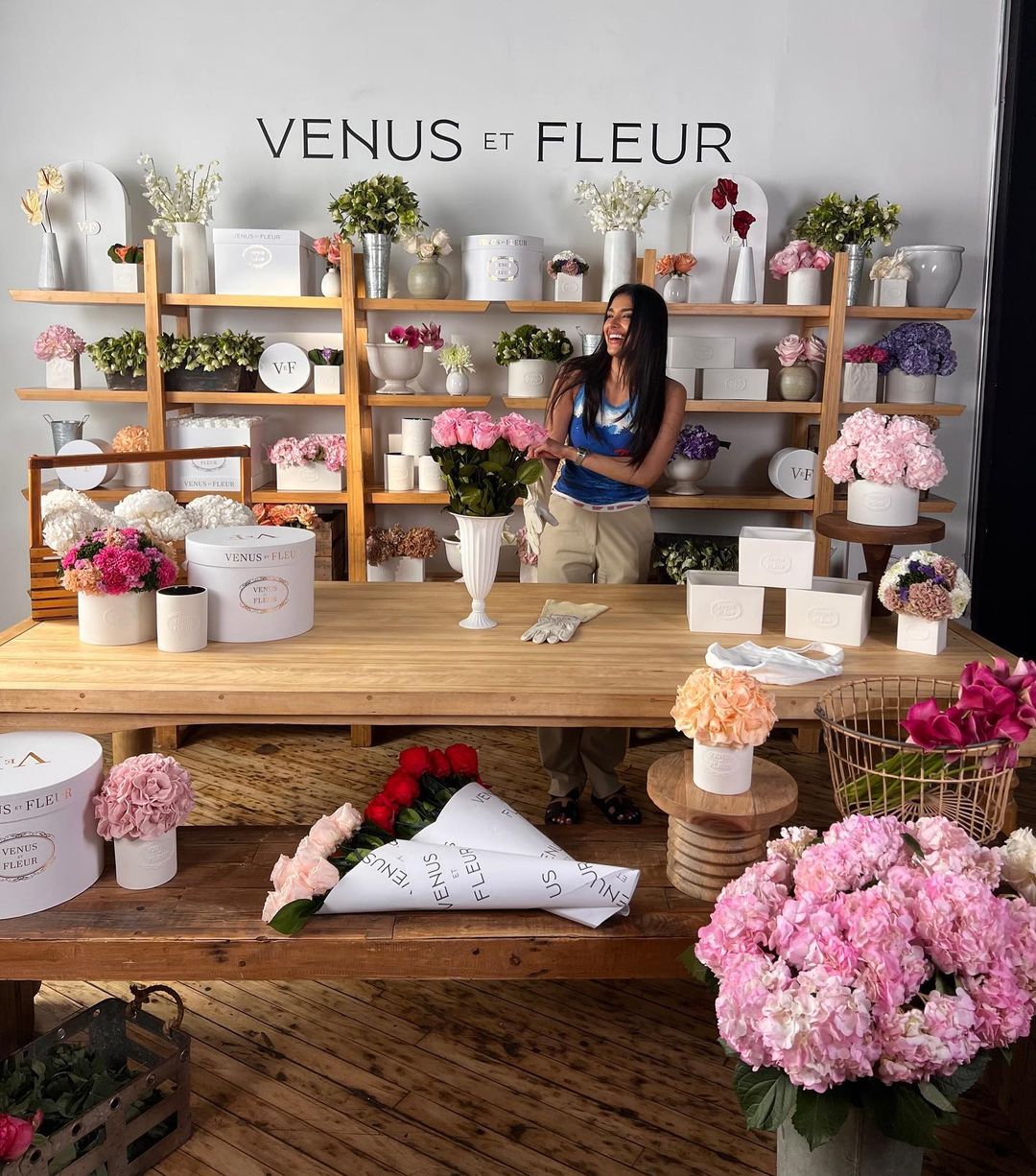 Seema Bansal Chadha with flowers