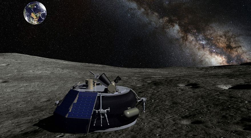 Companies planning non-traditional space activities, like lunar landers, argued at a hearing against seeking changes to the Outer Space Treaty. Shown here, an artist&#039;s concept of the private MX-1 lunar lander by Moon Express.