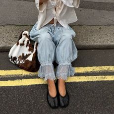 Rebecca wearing Tabi ballet flats
