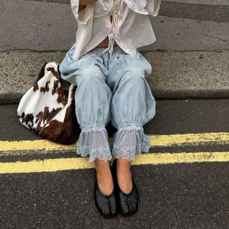 Rebecca wearing Tabi ballet flats