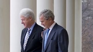 American presidents George Bush and Clinton