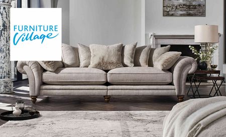Furniture Village's grey couch in the living room