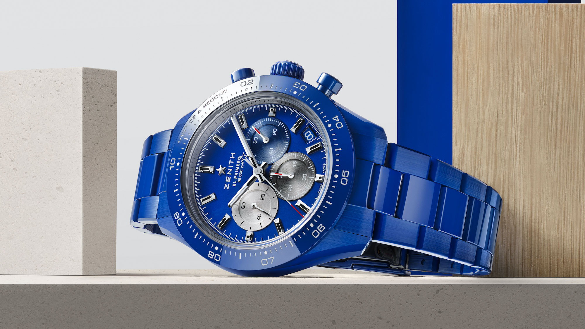 The new blue ceramic Zenith Chronomaster Sport