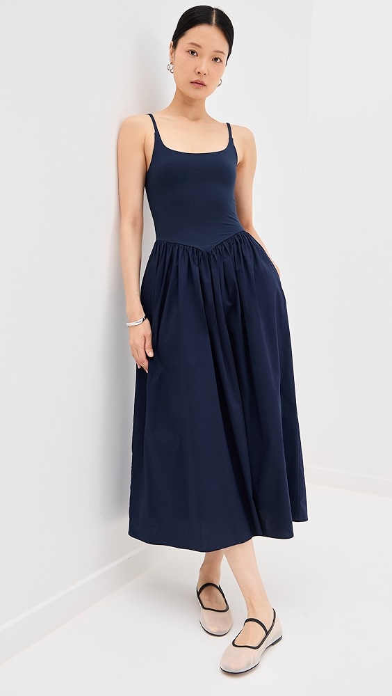 Le Bop Alix Mixed Fabric Tank Dress