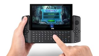 GPD Win 3 handheld gaming console in use