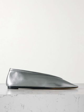 Luna Metallic Leather Ballet Flats