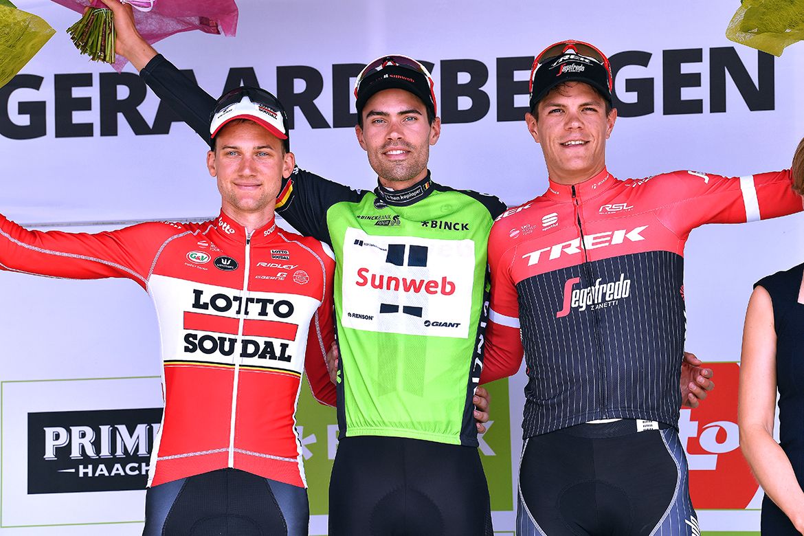 The final GC podium at the BinckBank Tour