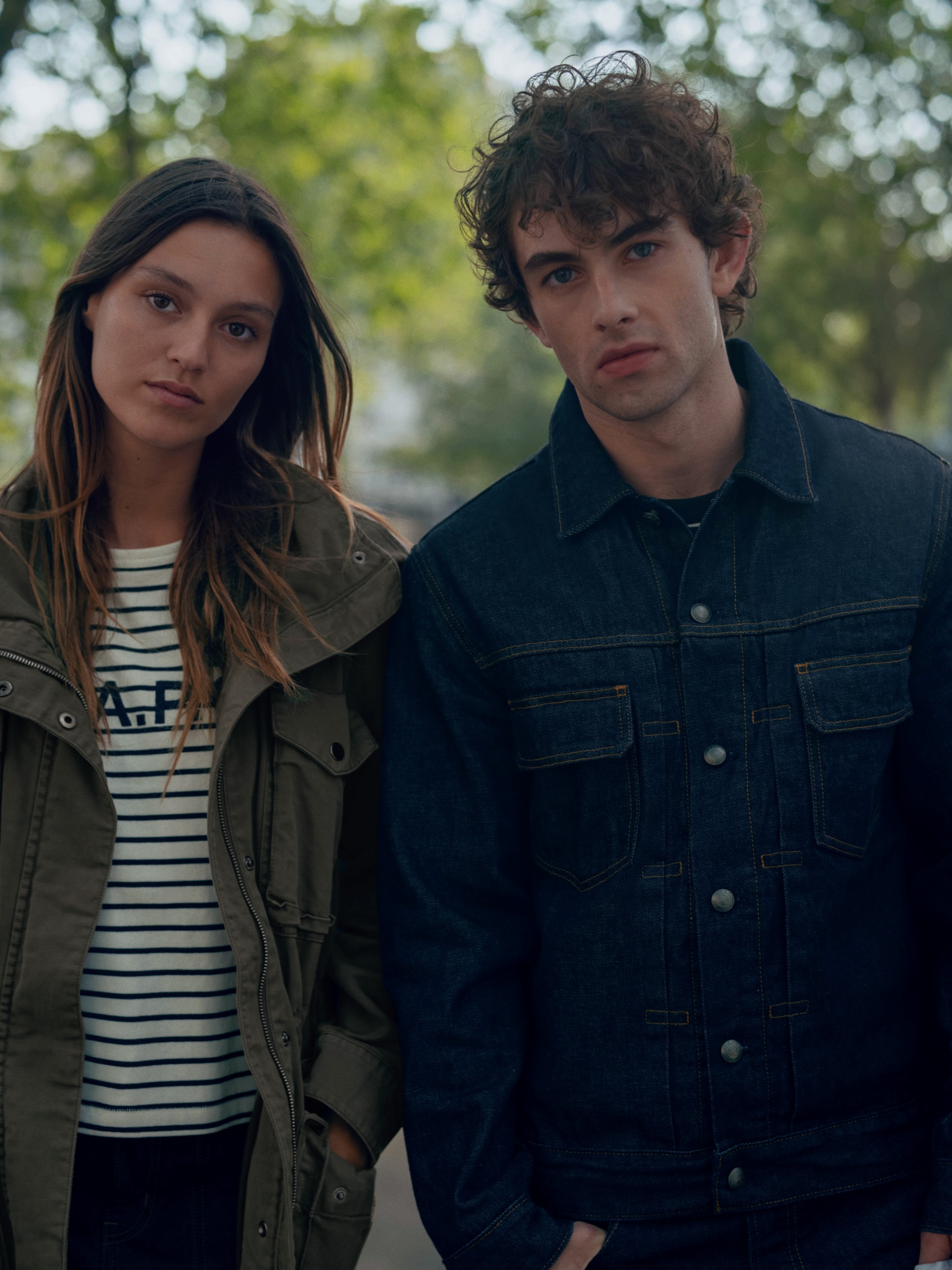 campaign photo of the Gap x A.P.C. fashion collaboration for fall