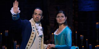 Lin-Manuel Miranda and Phillipa Soo in Hamilton