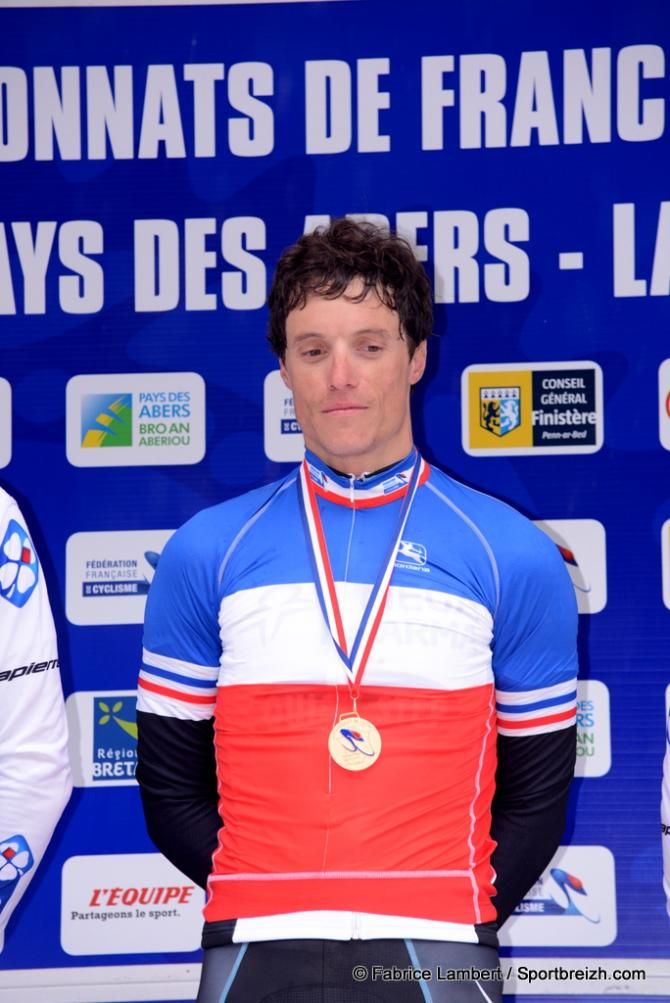 Sylvain Chavanel on the podium