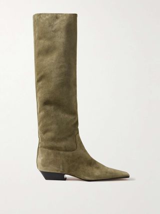 Kniehohe Marfa-Wildlederstiefel