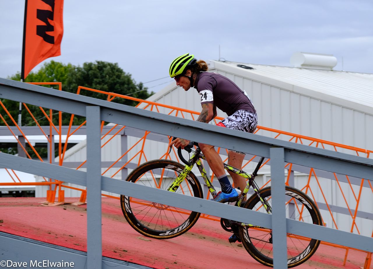 Anthony Clark (Squid) crossing one of the two flyovers