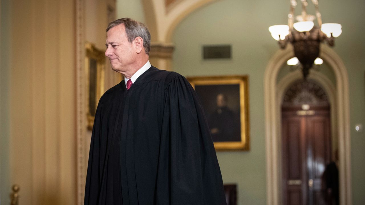 Chief Justice John Roberts during Donald Trump impeachment trial