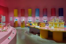 Exhibition view of Barbie at the Design Museum