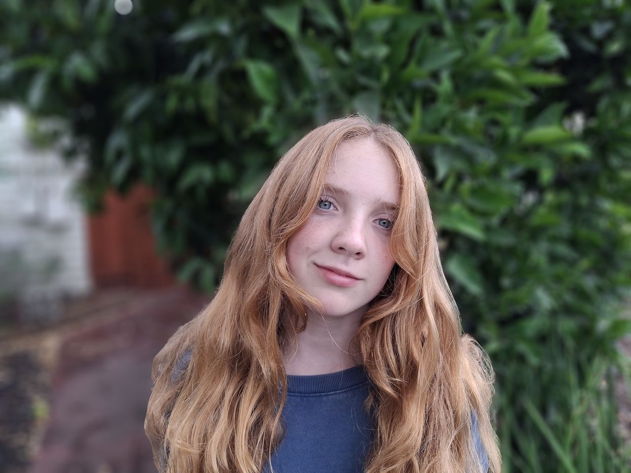 portrait of a teenage girl shot by a Galaxy A35