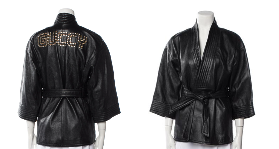 a leather gucci jacket found on the realreal