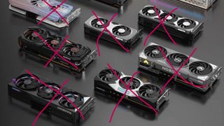 Radeon RX 9070 XT cards all X'd out, out of stock