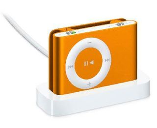 The Ipod Shuffle comes standard with earphones as well as a USB dock that connects to the earphone jack.