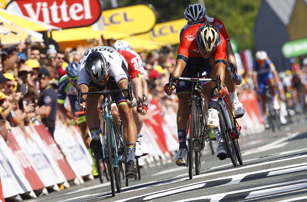 Peter Sagan (Bora-Hansgrohe) wins stage 2 at the Tour de France