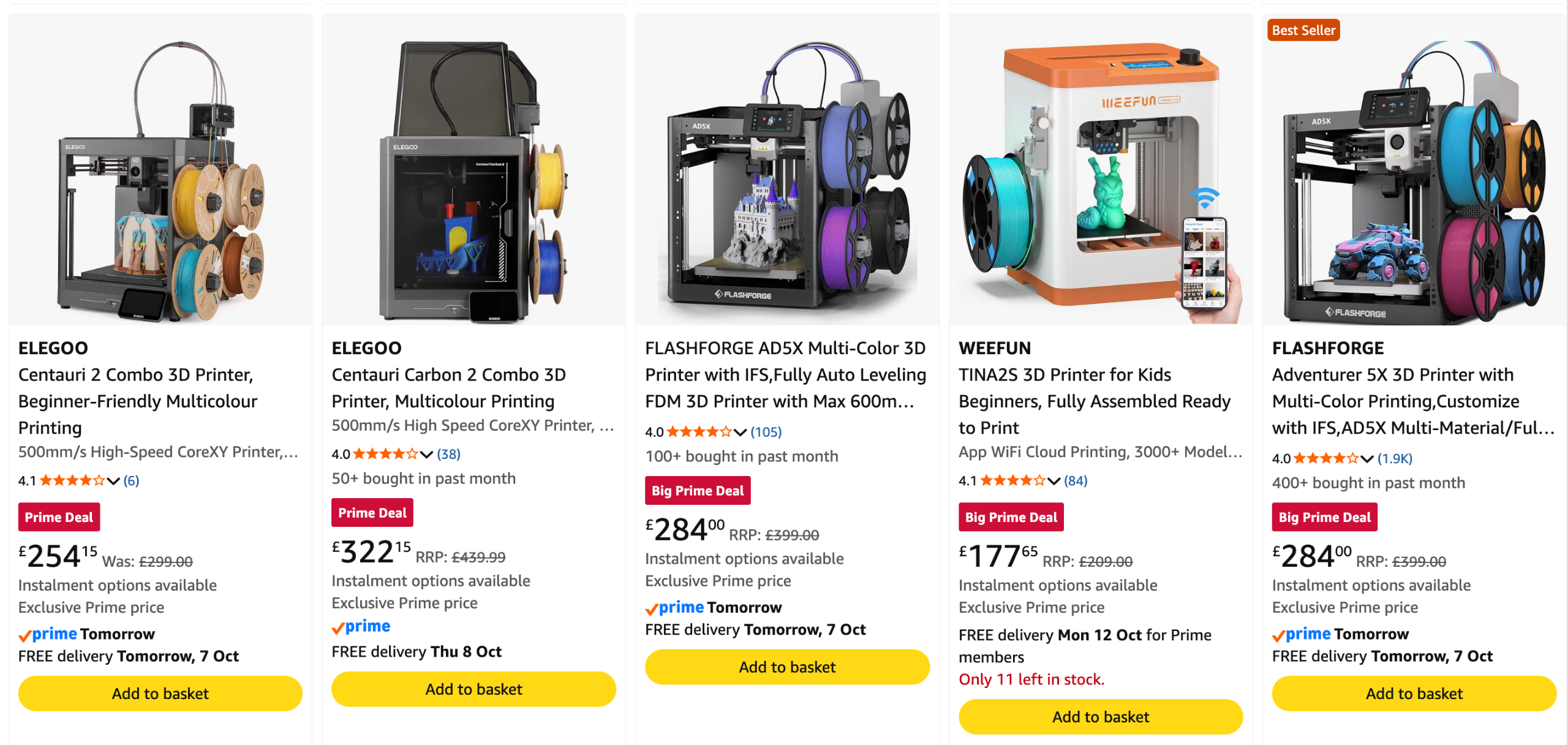 3D printing live blog Amazon screenshot October PRime Day