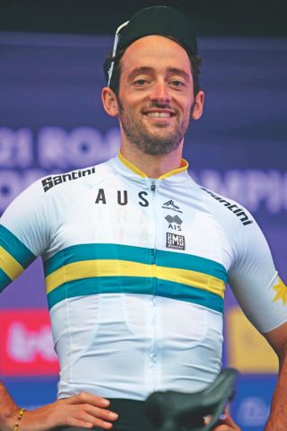Nathan Haas smiling, wearing Australia jersey