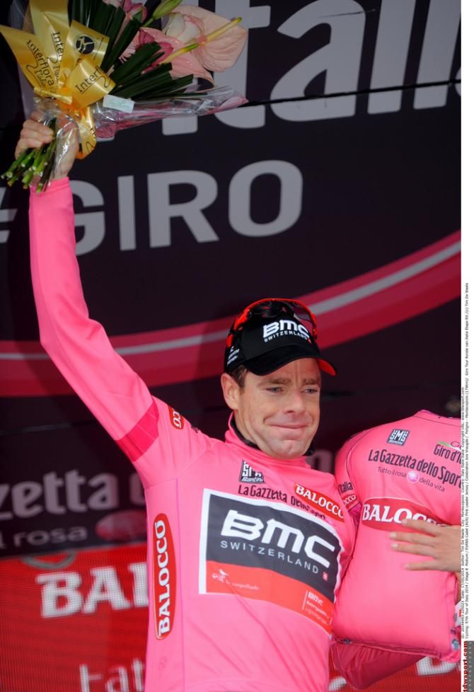 Cadel Evans in the maglia rosa