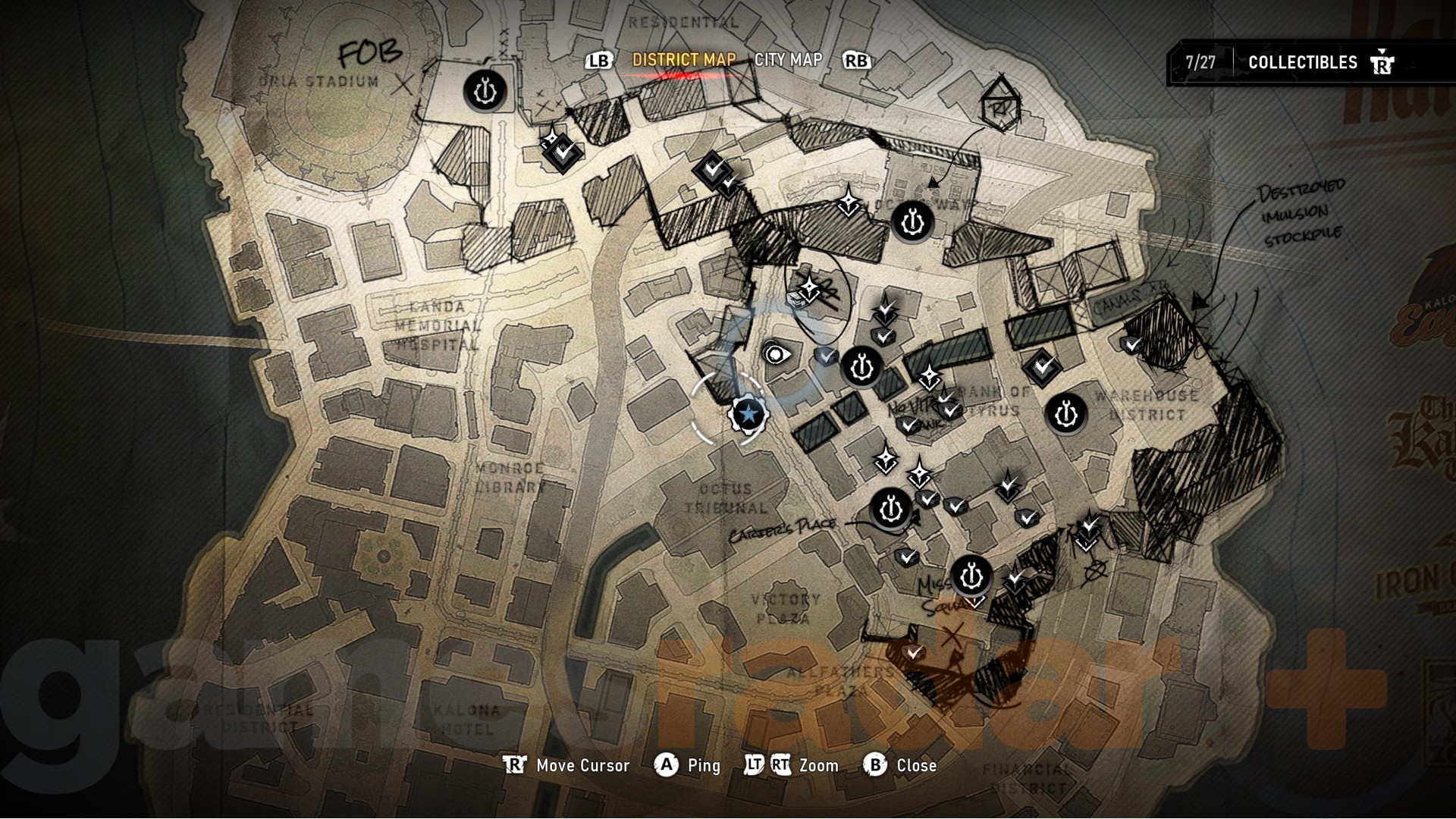 The Gears of War E-Day campaign map.