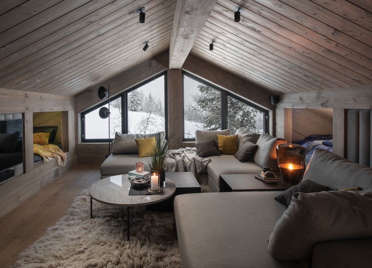 Interiors of a beautiful cabin in Geilo